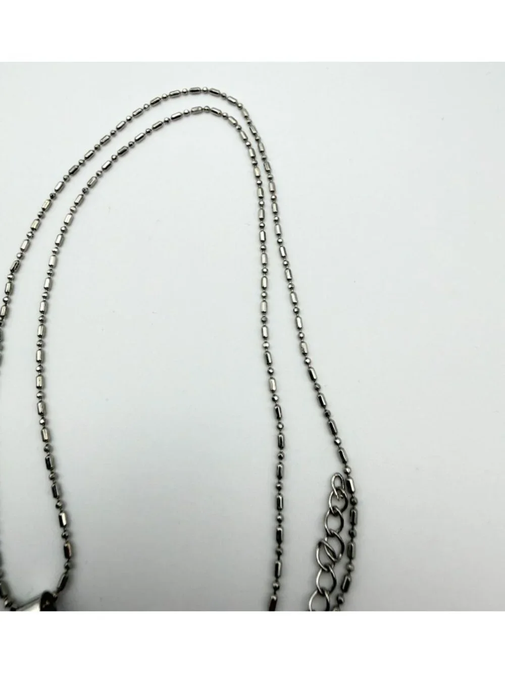 Faux Turquoise Pendant Necklace Silver Tone Chain Boho Southwest Oval Cabochon